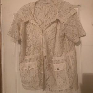 White lace hoodie